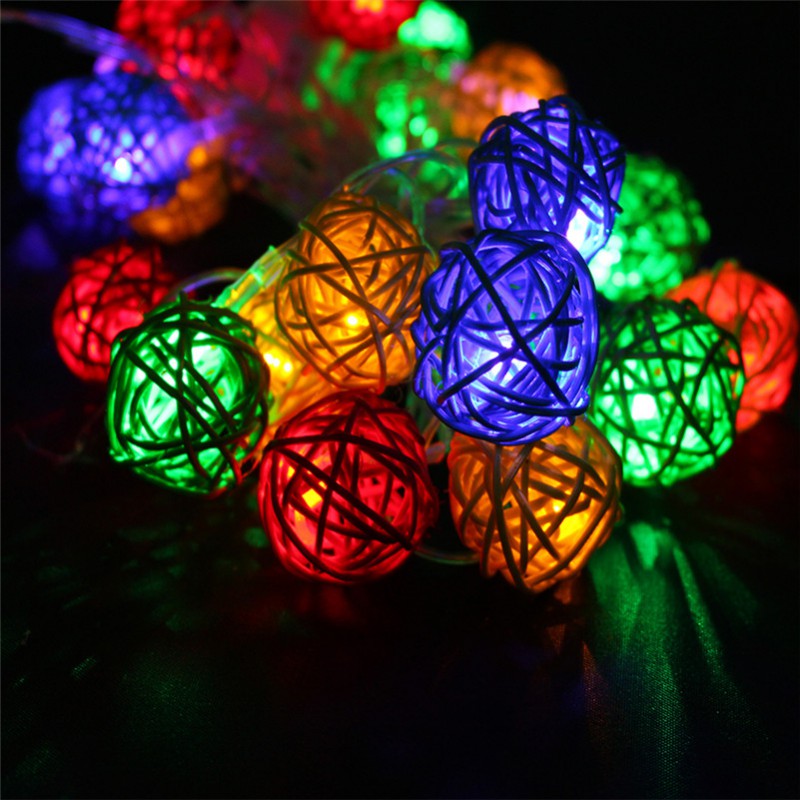 8-Modes-4M-20Leds-3cm-Big-Rattan-Ball-Colorful-Warm-White-White-LED-String-Christmas-Lights